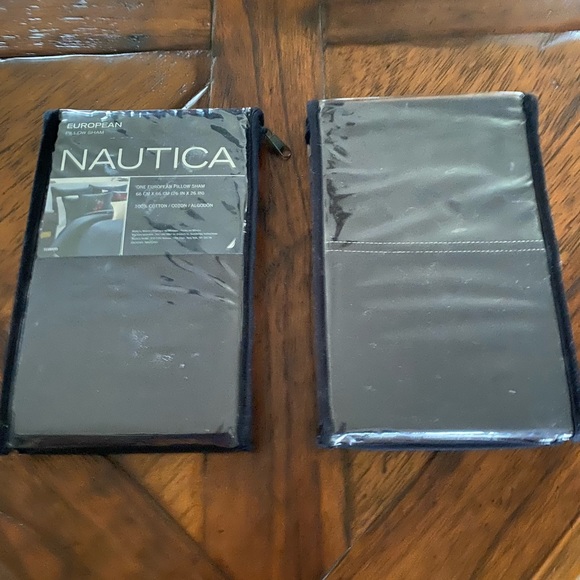 European Nautical dark navy pillow shams - Picture 3 of 5